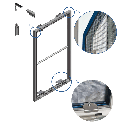 Moustiquaire Ral 7001 841mm x 883mm